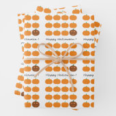 Happy Halloween Cute Pumpkin Patch Inpakpapier Vel (In situ)