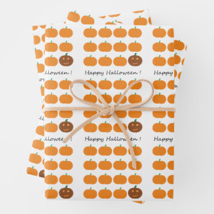 Happy Halloween Cute Pumpkin Patch Inpakpapier Vel