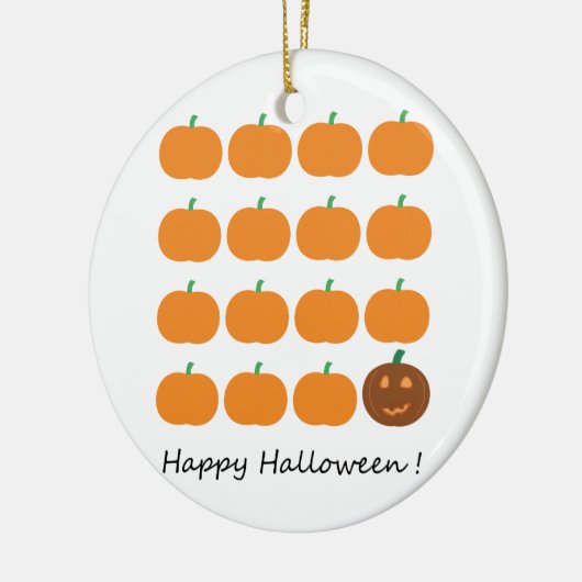 Happy Halloween Cute Pumpkin Patch Keramisch Ornament (Links)