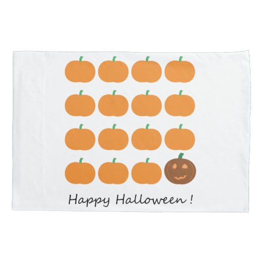 Happy Halloween Cute Pumpkin Patch Kussensloop (Achterkant)