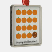 Happy Halloween Cute Pumpkin Patch Metalen Ornament (Rechts)