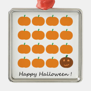 Happy Halloween Cute Pumpkin Patch Metalen Ornament