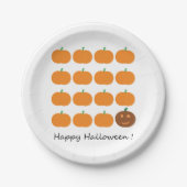 Happy Halloween Cute Pumpkin Patch Papieren Bordje (Voorkant)