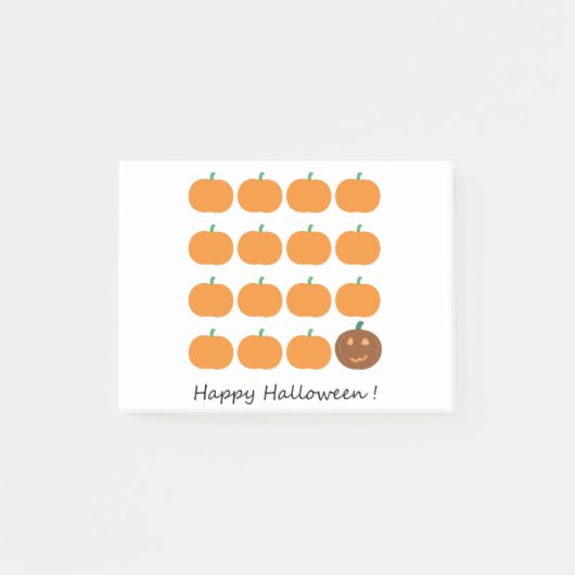 Happy Halloween Cute Pumpkin Patch Post-it® Notes (Voorkant)