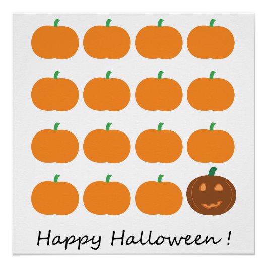Happy Halloween Cute Pumpkin Patch Poster (Voorkant)