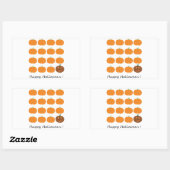 Happy Halloween Cute Pumpkin Patch Rechthoekige Sticker (Vel)