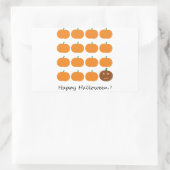 Happy Halloween Cute Pumpkin Patch Rechthoekige Sticker (Tas)