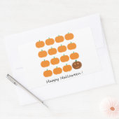 Happy Halloween Cute Pumpkin Patch Rechthoekige Sticker (Envelop)