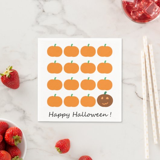 Happy Halloween Cute Pumpkin Patch Servetten (Insitu)