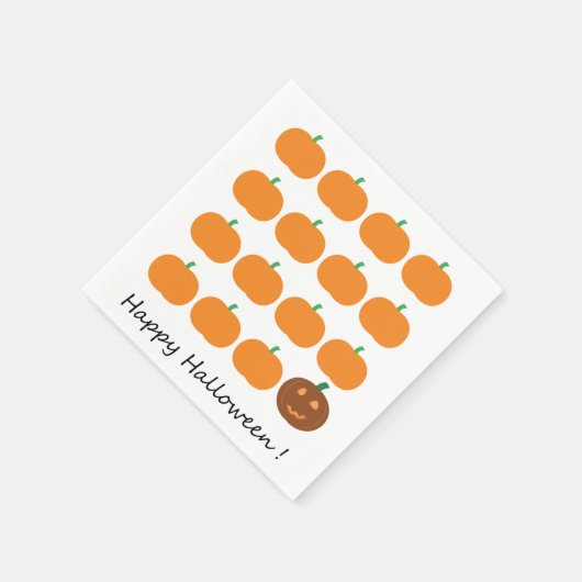 Happy Halloween Cute Pumpkin Patch Servetten (Hoek)