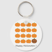 Happy Halloween Cute Pumpkin Patch Sleutelhanger (Achterkant)