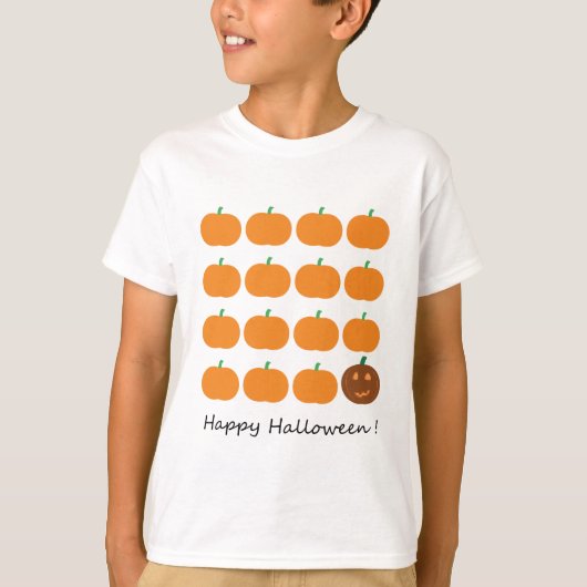 Happy Halloween Cute Pumpkin Patch T-shirt (Voorkant)