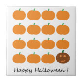 Happy Halloween Cute Pumpkin Patch Tegeltje (Voorkant)