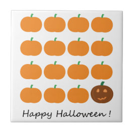 Happy Halloween Cute Pumpkin Patch Tegeltje