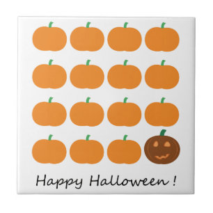 Happy Halloween Cute Pumpkin Patch Tegeltje