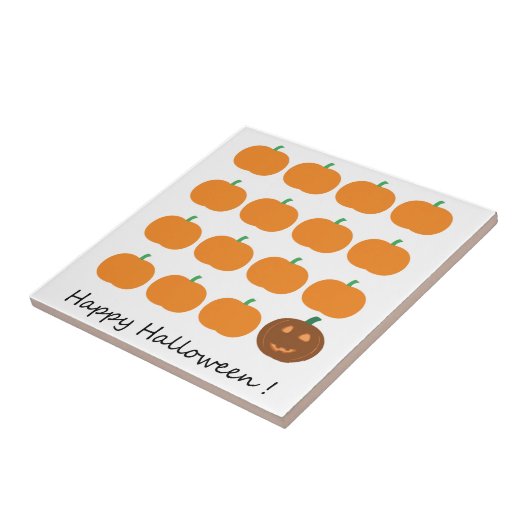 Happy Halloween Cute Pumpkin Patch Tegeltje (Zijkant)