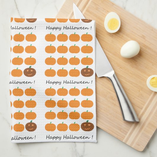 Happy Halloween Cute Pumpkin Patch Theedoek (Quarter Fold)