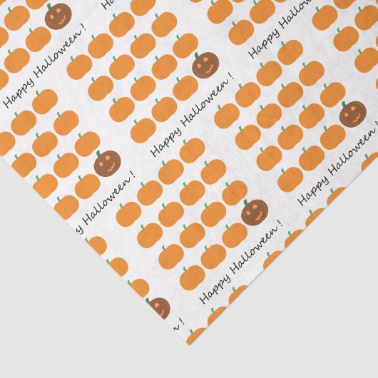 Happy Halloween Cute Pumpkin Patch Tissuepapier (Detail)