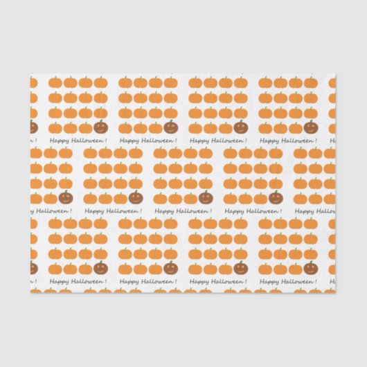 Happy Halloween Cute Pumpkin Patch Tissuepapier (Voorkant)