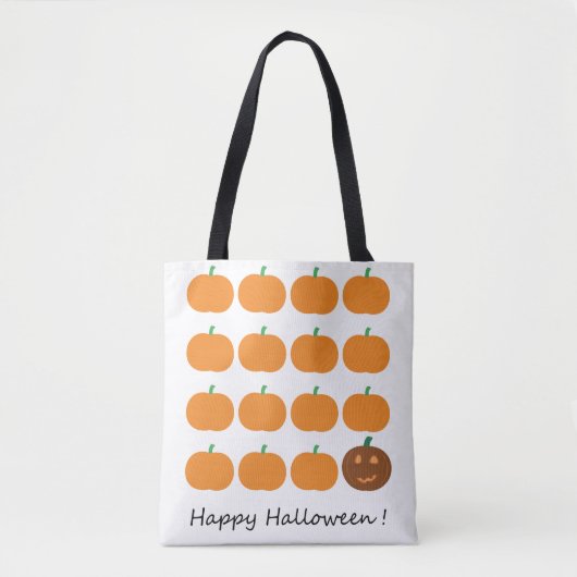 Happy Halloween Cute Pumpkin Patch Tote Bag (Voorkant)