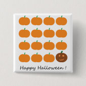 Happy Halloween Cute Pumpkin Patch Vierkante Button 5,1 Cm (Voorkant)