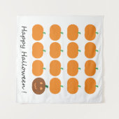 Happy Halloween Cute Pumpkin Patch Wandkleed (Voorkant (horizontaal))
