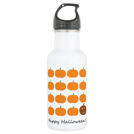 Happy Halloween Cute Pumpkin Patch Waterfles (Voorkant)