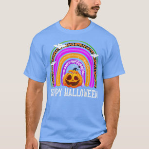 Happy Halloween Cute Rainbow Spooky Costume Jack O T-shirt