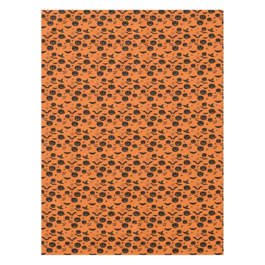 Happy Halloween | Cute Scary Halloween Pattern Tafelkleed (Voorkant)