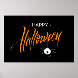 Happy Halloween Cute Spider Poster