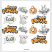 Happy Halloween Cute Spooky Sticker Set (Vel)
