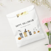 Happy Halloween Cute Spooky Waterverf Familie Bedankzakje (Gezegeld)