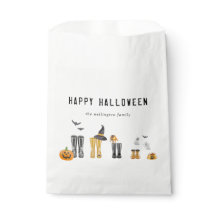 Happy Halloween Cute Spooky Waterverf Familie