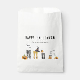 Happy Halloween Cute Spooky Waterverf Familie Bedankzakje