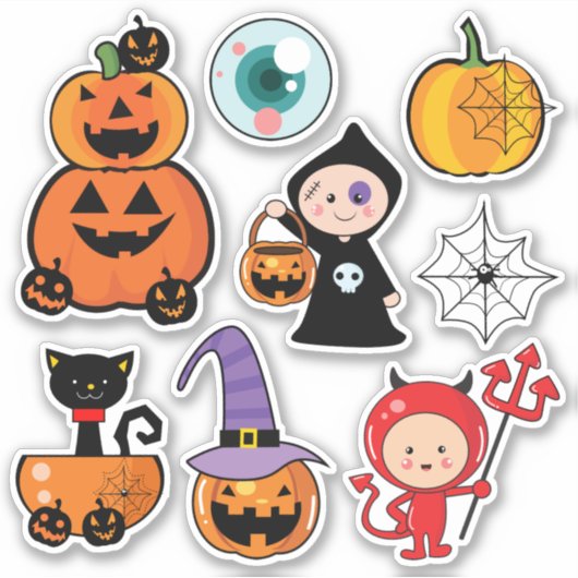 Happy Halloween | Cute Trick or treat Sticker (Voorkant)