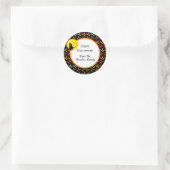 Happy Halloween Cute Witch Candy Corn Pattern Ronde Sticker (Tas)