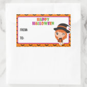 Happy Halloween cute witch label 2 -orange (Tas)