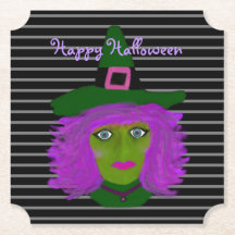 Happy Halloween Cute Witches Black Paars