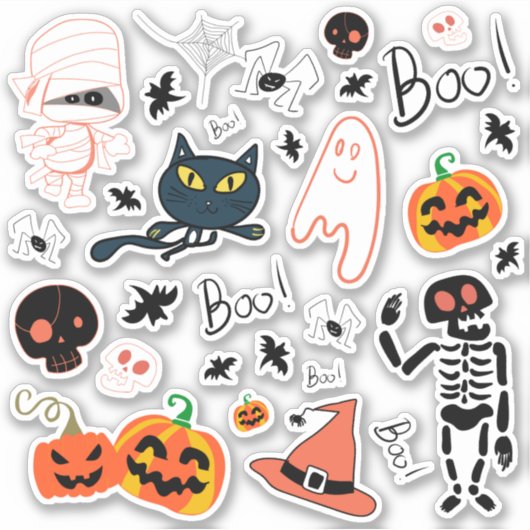 Happy Halloween | Cutie-Trick or treat Sticker (Voorkant)