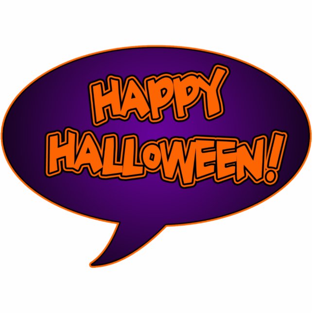 Happy Halloween Cutout Magnet 2x3 Fotobeeldje Magneet (Voorkant)