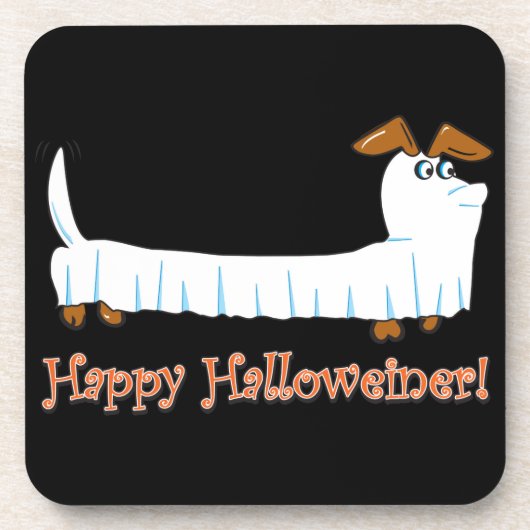 Happy Halloween Dachshund Bier Onderzetter (Voorkant)