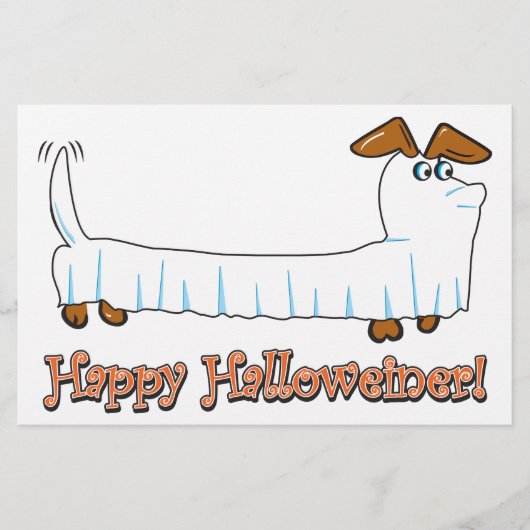 Happy Halloween Dachshund Briefpapier (Voorkant)