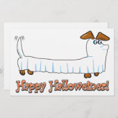 Happy Halloween Dachshund Briefpapier (Voorkant / Achterkant)