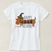 Happy Halloween Dachshund Buffalo Play Spooky T-shirt (Design voorkant)
