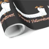 Happy Halloween Dachshund Cadeaupapier (Rol Hoek)