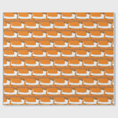 Happy Halloween Dachshund Cadeaupapier (Vlak)
