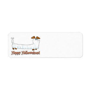 Happy Halloween Dachshund Etiket