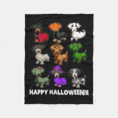 Happy Halloween Dachshund Halloween Gi Fleece Deken (Voorkant)