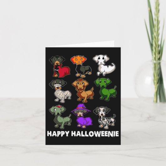 Happy Halloween Dachshund Halloween Gi Kaart (Voorkant)