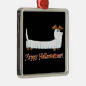 Happy Halloween Dachshund Metalen Ornament (Rechts)